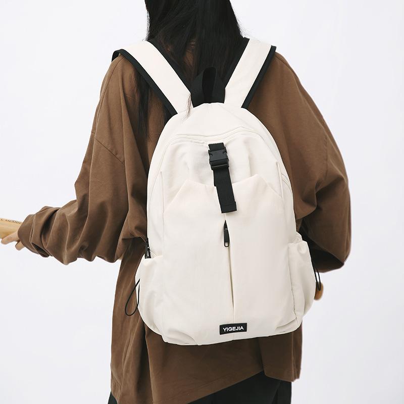 Schoolbag trendy brand backpack men's large-capacity simple fashion travel bag high school college student schoolbag women's leisure commuter backpack