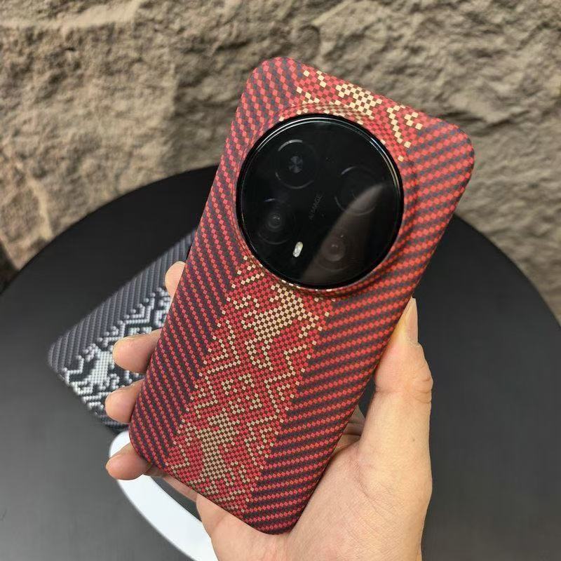 Kevlar Carbon Fiber Texture Plastic Phone Case For Huawei Honor Magic 8 7 6 Pro Shockproof Slim Frameless Cooling Cover
