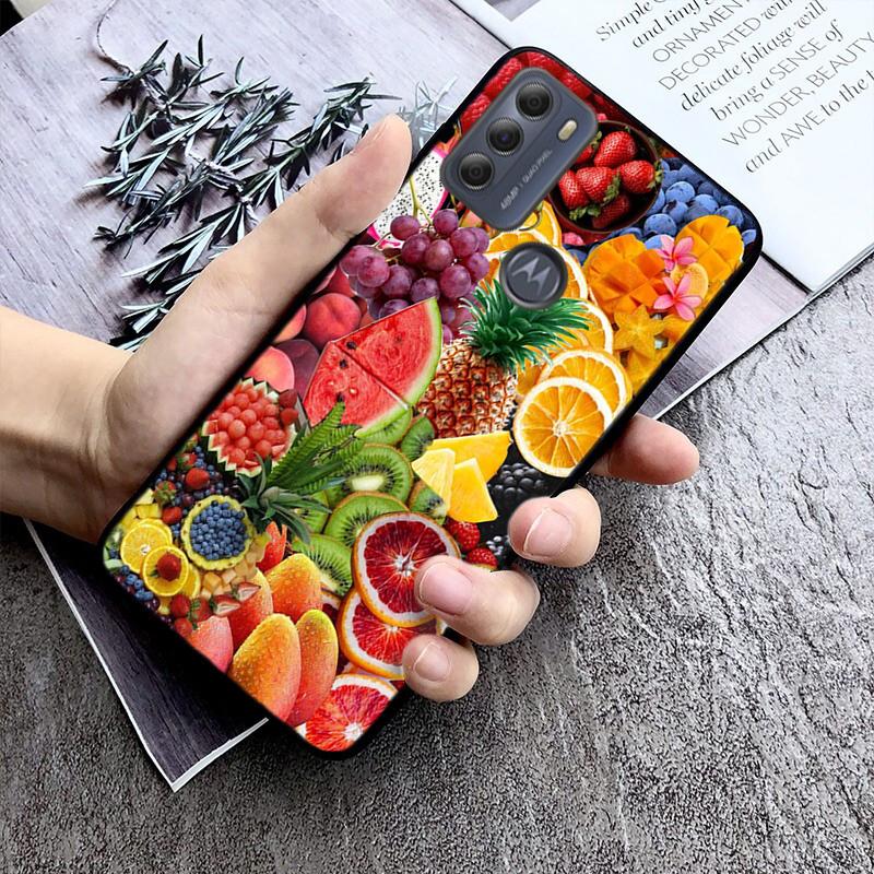 Etui na telefon z owocami do Moto G84 G22 G32 G42 G52 G62 G53 G72 G60 G60S G24 G10 G20 G30 G13 G50 G 5G G Pure