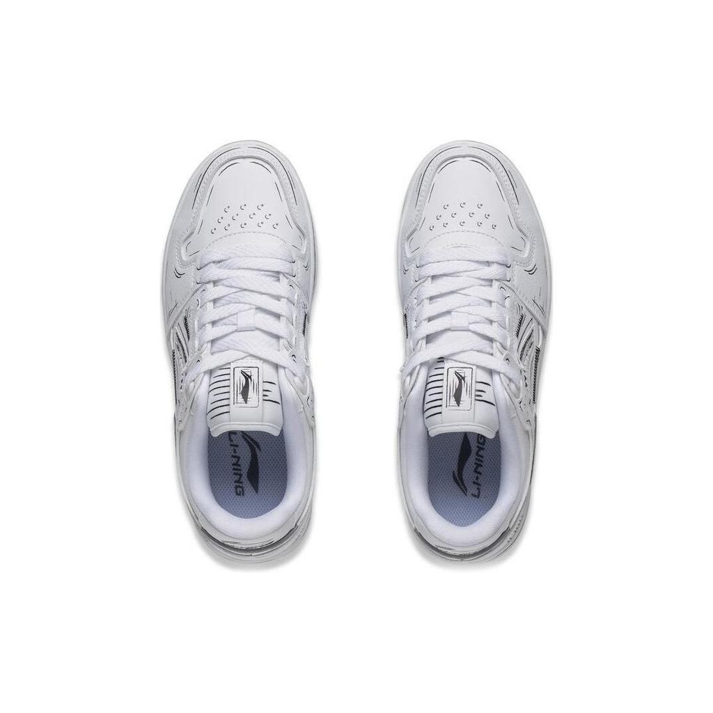 Li Ning Tianji Skateboard Shoes Women's Low Top White/Black AGCT376-2