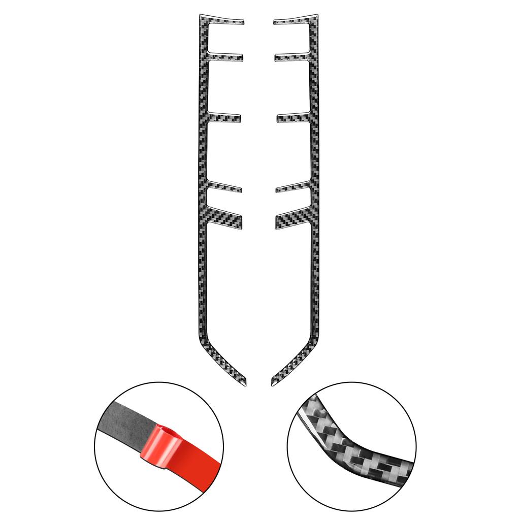 For Porsche Panamera 2010-2016 Real Carbon Fiber Central Control Function Button Frame Strips Car Interiors Accessories Sticker