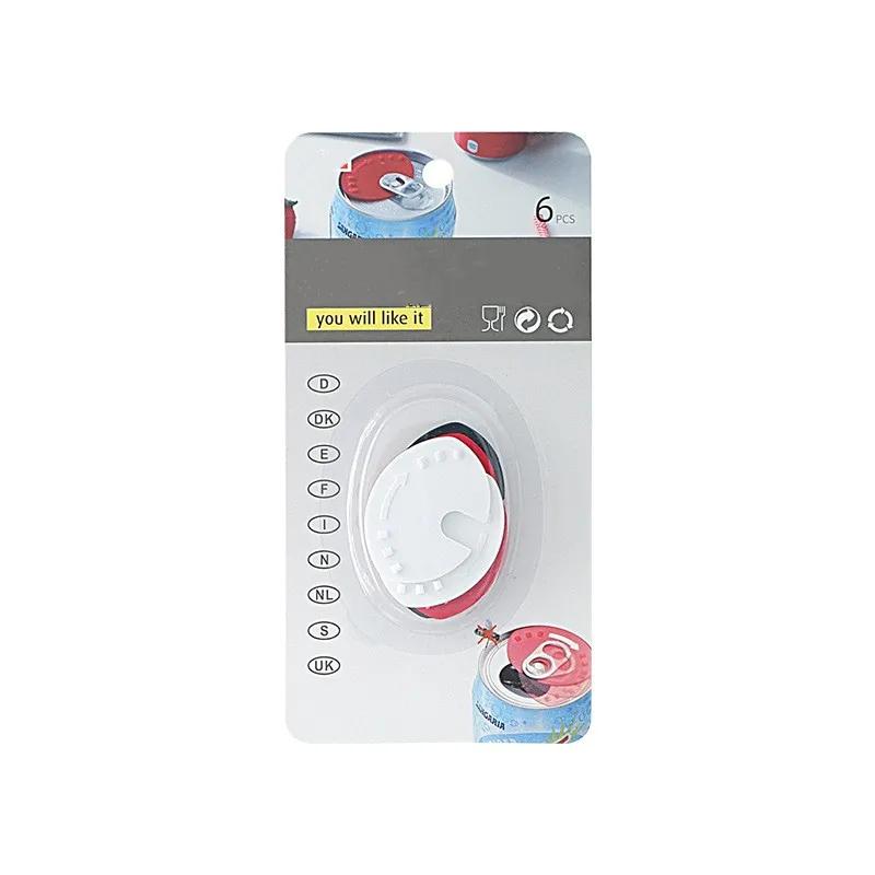 6 Pieces Can Lid Can Sealer Beverage Can Cap Protector Barricade Soda Cap Sealer Plastic Beer Drink Lid Protector for Beer