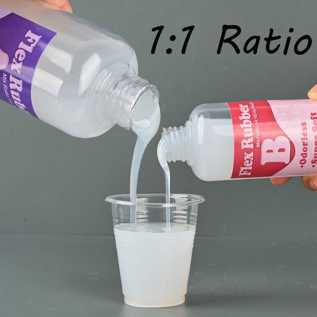 Κόλλα Ρητίνης Εποξειδίου 1:1 AB Squishy Ζελέ Μαλακό Υγρό Καλούπι Σιλικόνης Παιχνίδια Αποσυμπίεσης Δώρα Χειροτεχνίας Παιχνίδι Σφιξίματος 2 Μπουκάλια Κόλλα Ρητίνης