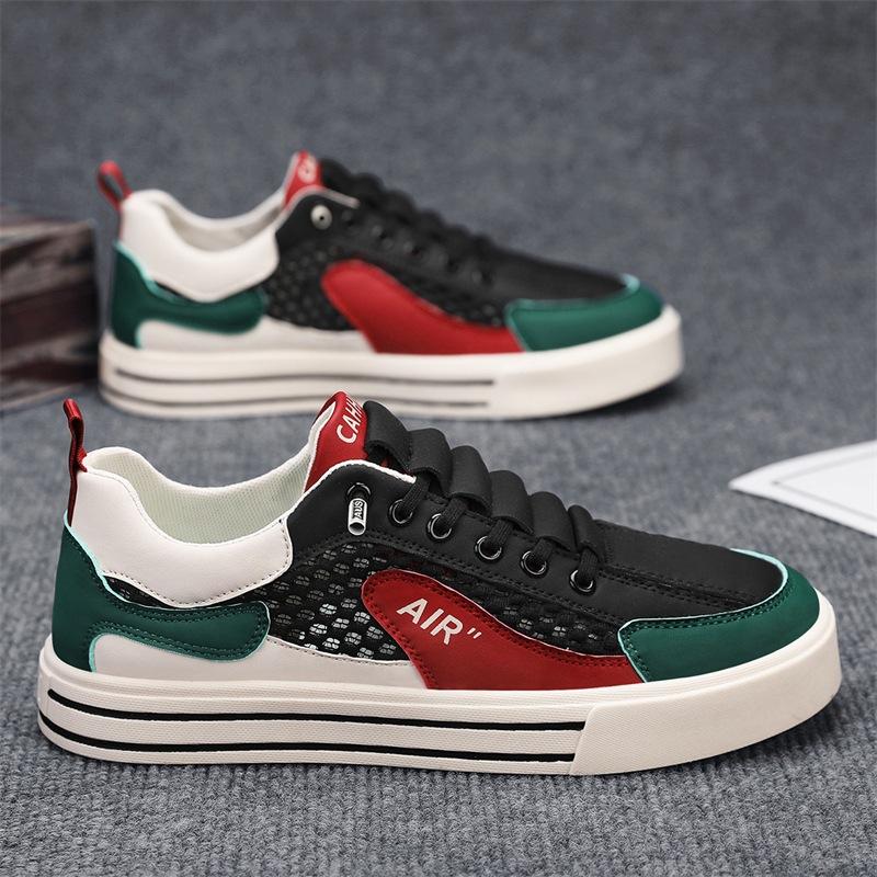 

2025 new hollow men s shoes summer single mesh board shoes men s breathable casual low-top flat-soled trendy shoes live broadcast explosion 39
