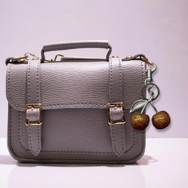 Cherry Bag Pendant Everyday Use Keyring for Ladies Fruit Shape Key Ring Jewelry Decoration for Phones and Wallets