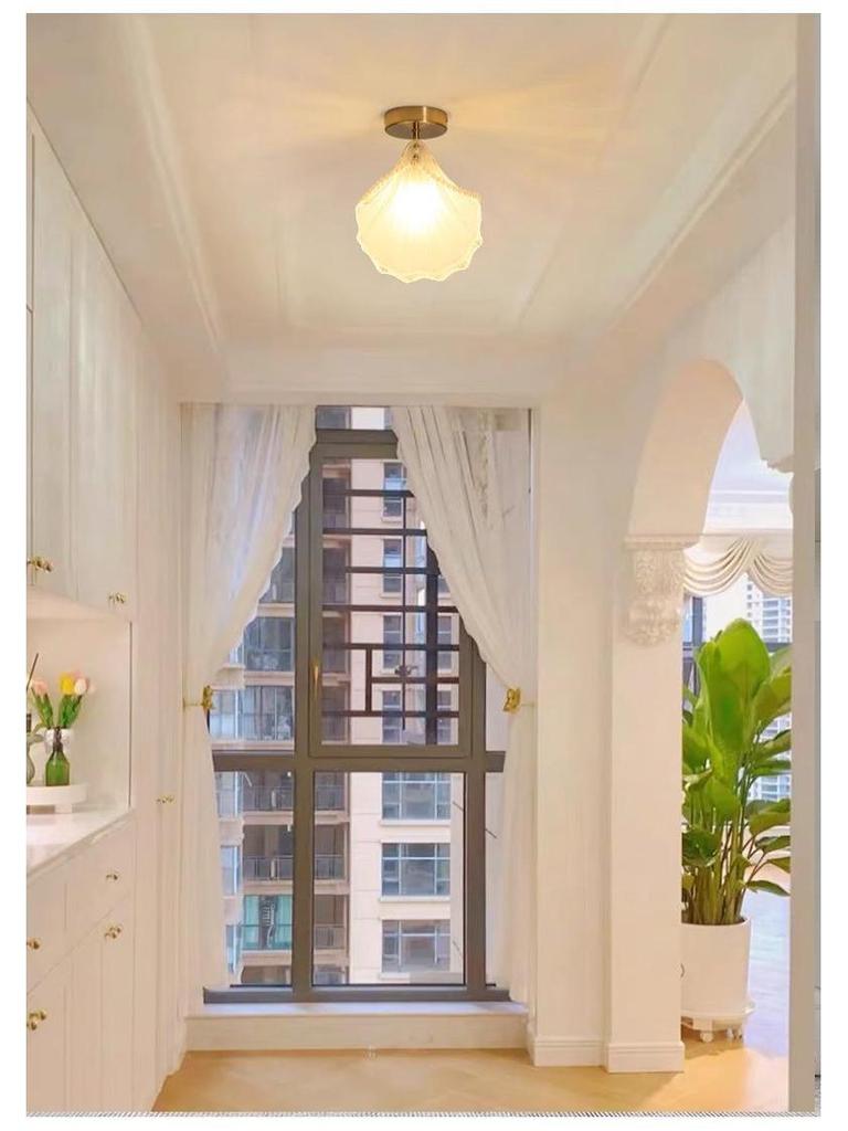 Nordic Luxury Shell Corridor Light: Creative, Modern Balcony & Entrance Lighting