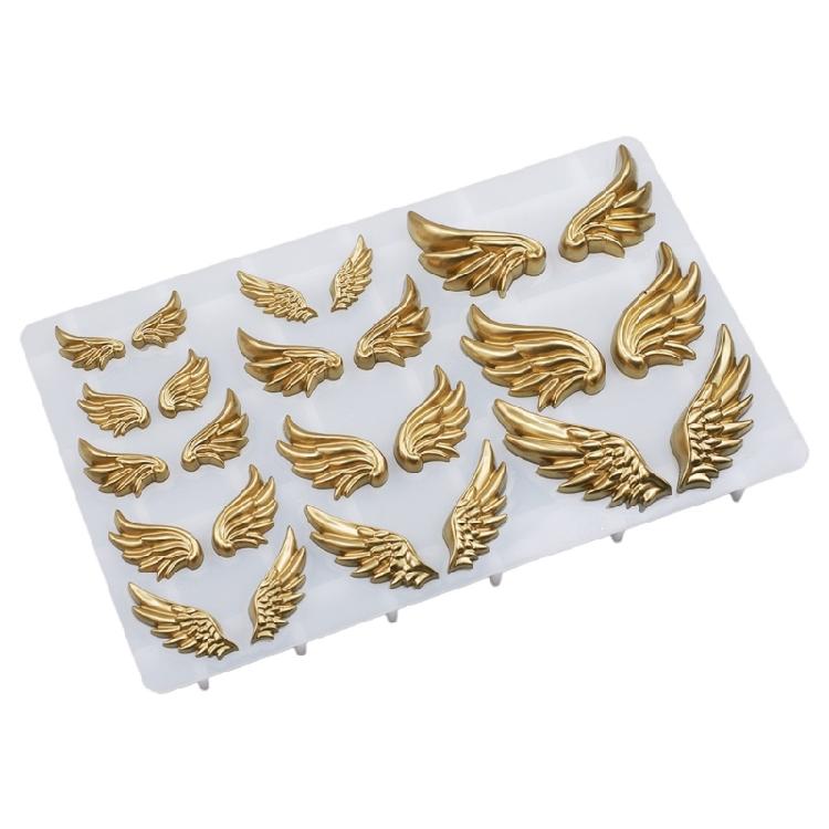 Easy Demold Silicone Angel Wing Mold Mirrored Finish Epoxy Resin Crafting Tool for Handmade Projects