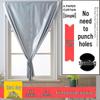 Magic Sticker No-Drill Blackout Curtains: Full UV, Heat, and Light Protection for Bedroom Bay Windows