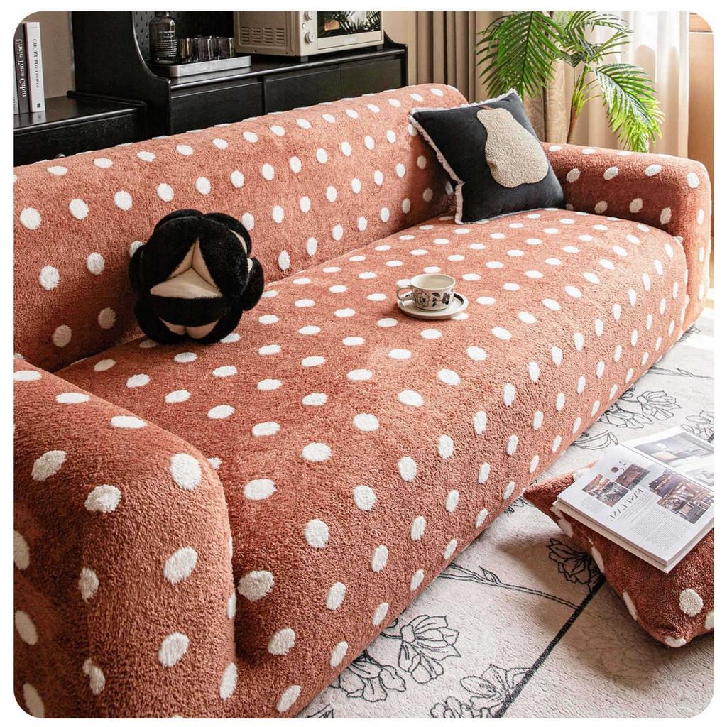 Shu Velvet Autumn and Winter Sofa Cover Retro Style Sofa Cover All Inclusive Universal Cover New Dust Proof Protective Cover