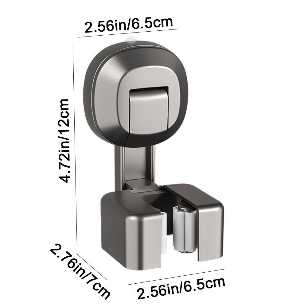 

Punch-Free Suction Cup Mop Clip Plastic Mop Rack Hook Multifunctional Broom Fixed Bracket for Home серый