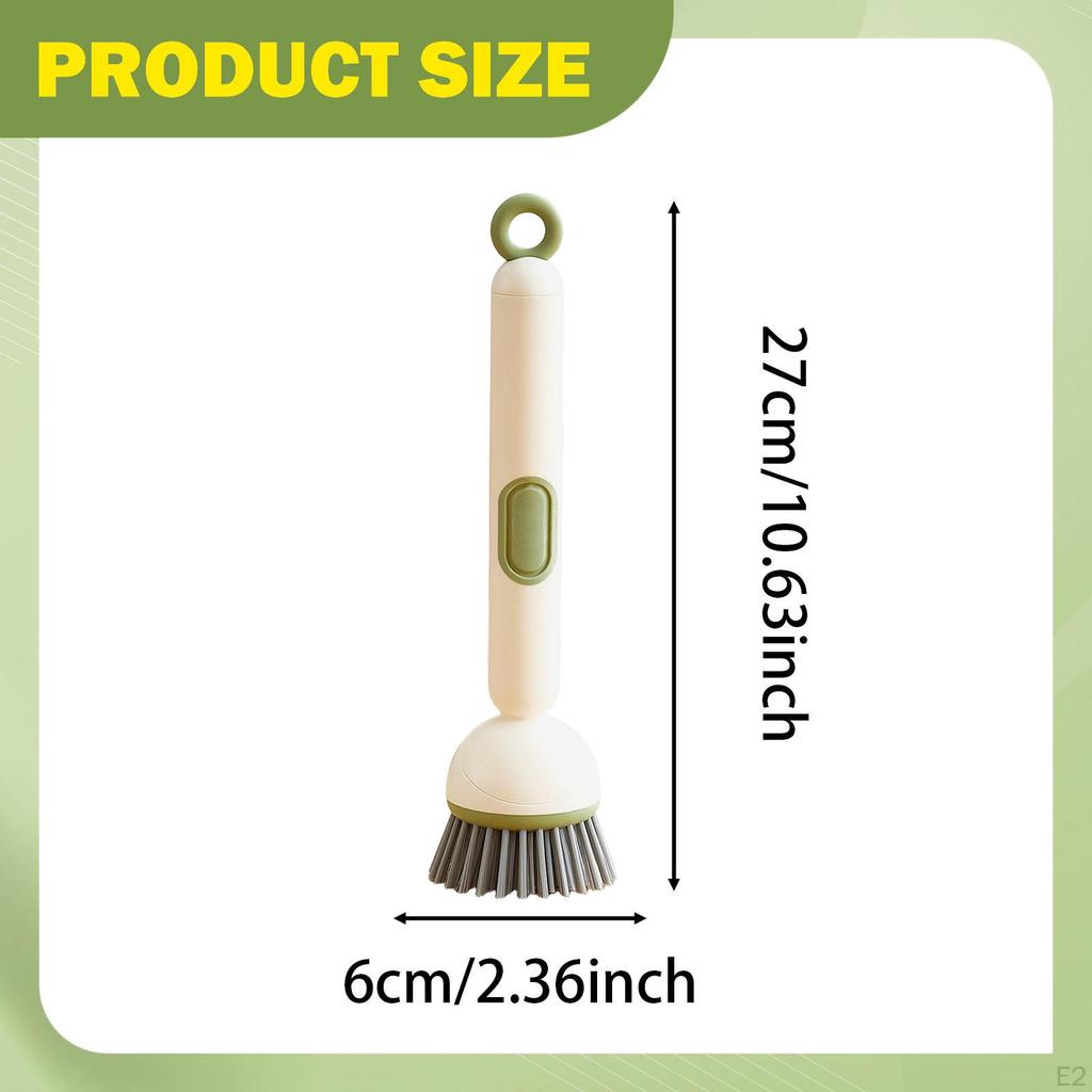 Soap Dispensing Dish Brush Kitchen Cleaning Dishwashing Scrubber for Tiles