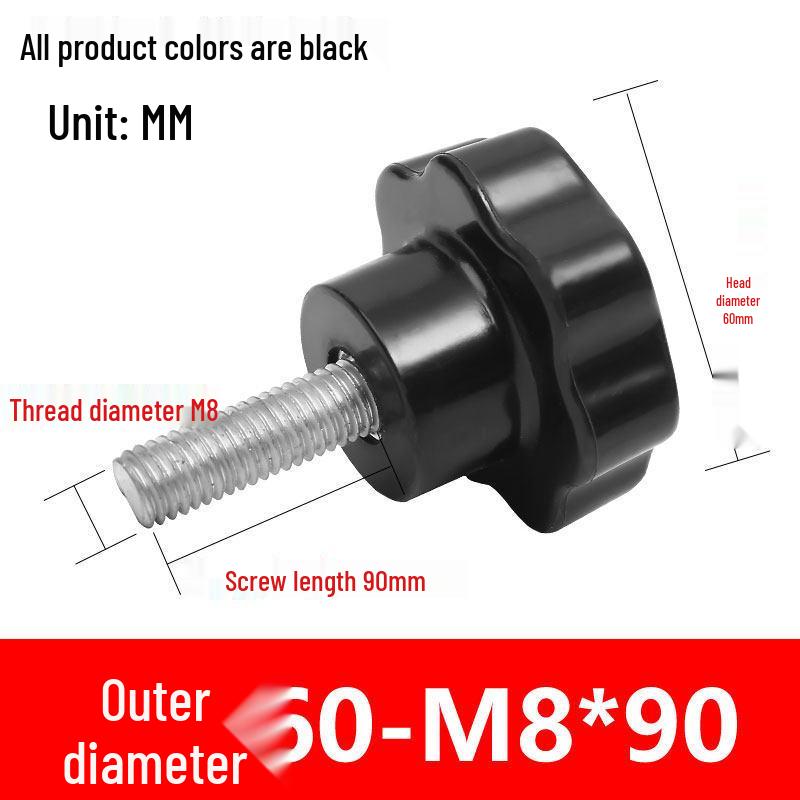 Star-Shaped Bakelite Hand-Tightening Screw Handle (M4-M10)