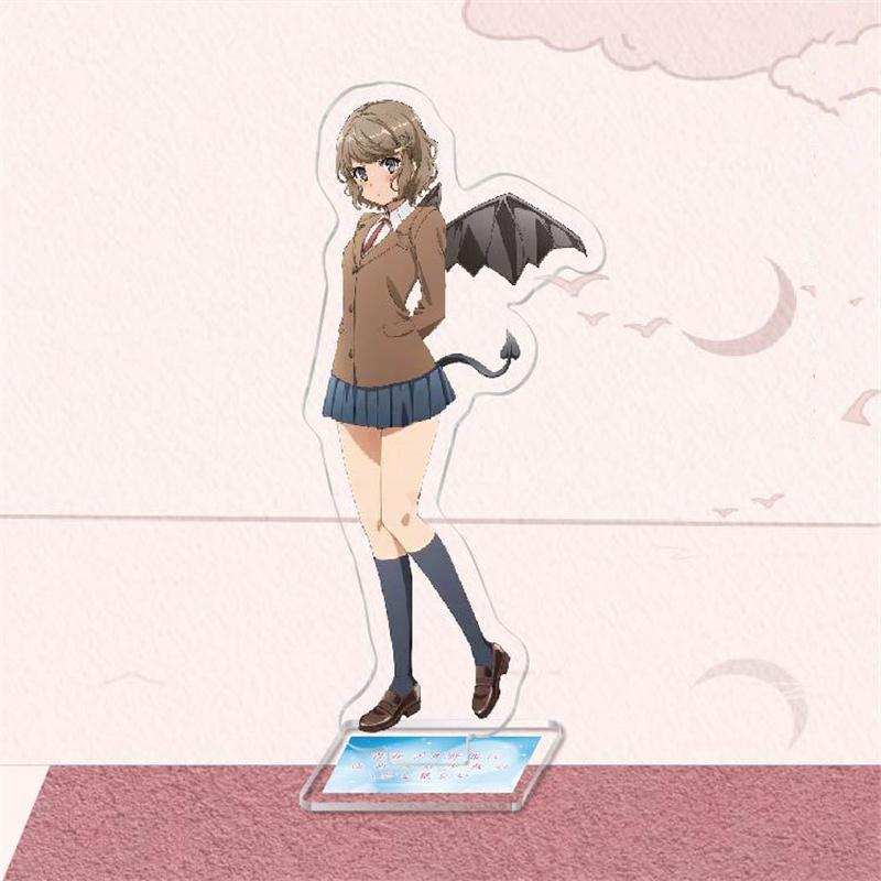 Anime Sakurajima Mai Senpai Acrylic Figure Stand Model Plate Keychain Rascal Does Not Dream of Bunny Girl Desk Decor