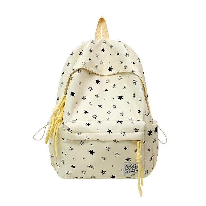 Schoolbag new schoolbag female student Korean version ins large capacity star printed backpack junior high school backpack