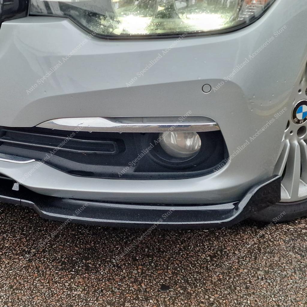 Gloss Black 3pcs Front Bumper Lip Spoiler Splitter Diffuser For Bmw F30 F31 320i 330i 320d Non M Sport 2012-2019 Bodykits Tuning