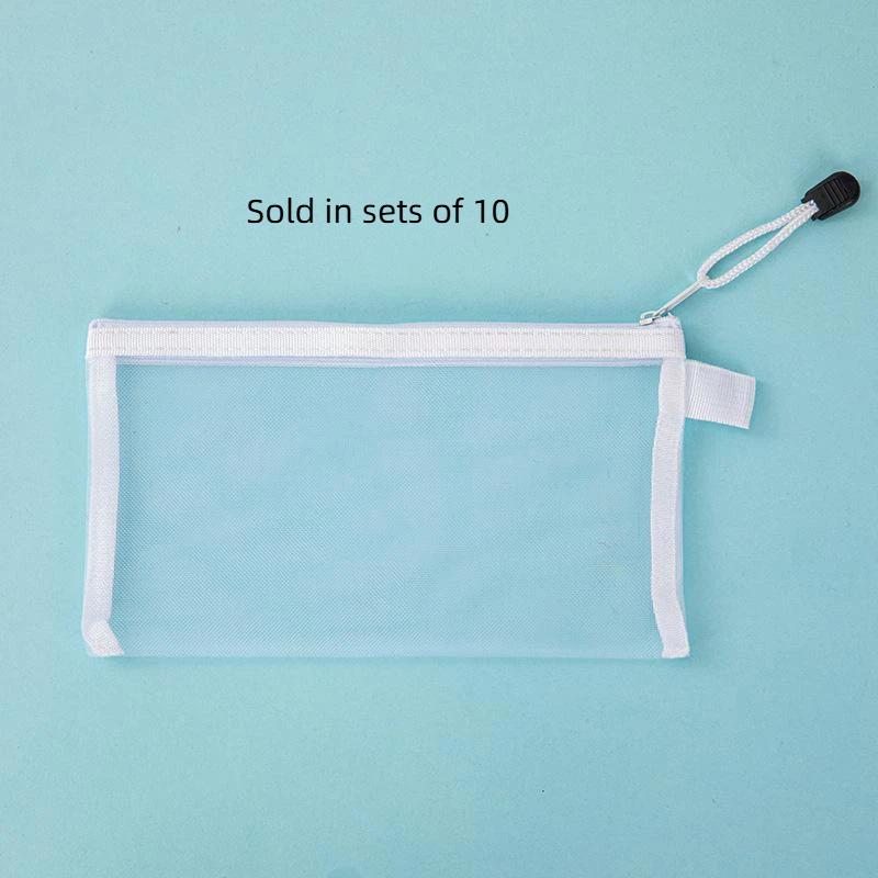Mesh Zipper Pencil Pouches With Clear See Through Design And Sturdy Fabric Ideal For School Office Stationery Storage