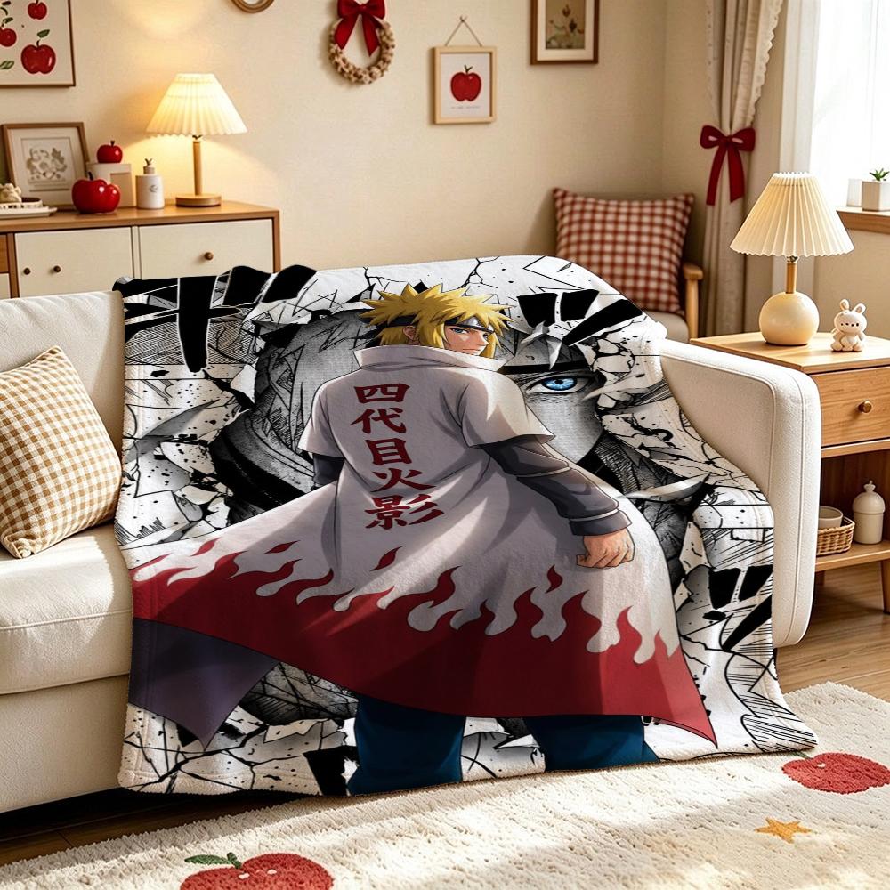 Legend Fourth Hokage Cartoon Anime Blanket Skinfriendly Soft Fleece Blanket For Living Room Bedroom Gaming Room Home Party Decor Memorial Gift