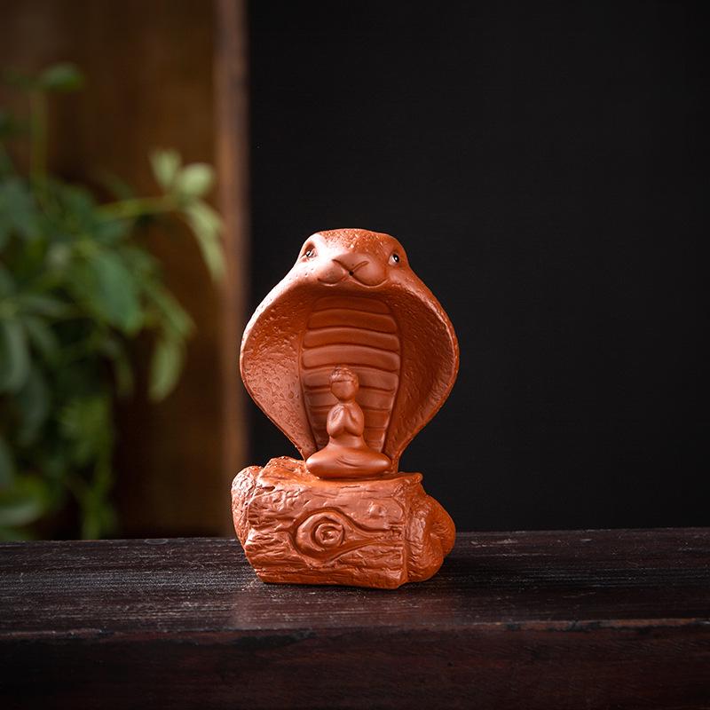 Purple Clay Zodiac Animal Horse Tea Pet Ornament – Cute, Creative Tea Table Dragon Mascot Decoration