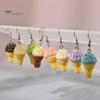 Brincos de Tarraxa 1 Par Fofos Brincos Pendentes de Sorvete, Divertidos Imitação Comida Pingente Joias de Verão Presentes para Mulheres Meninas Moda