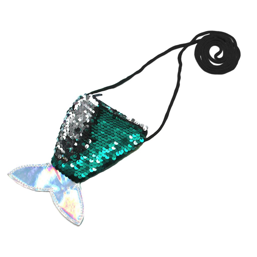 Pailletten Geldbörse Münzgeldbörse Meerjungfrauenflosse Geldbörse Beutel für Mädchen Kind Münztasche Umhängetasche Geldbörse Geburtstag Festival Geschenke