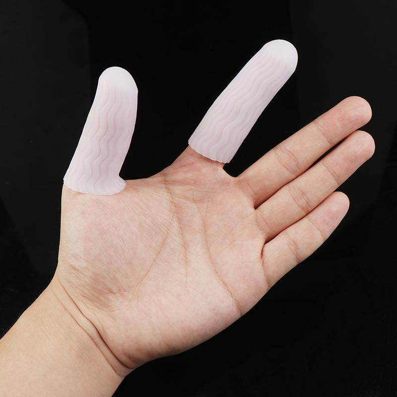 10pcs Silicone Gel Tube Hand Bandage Finger Protector Anti-cut Heat Resistant Finger Sleeves Great Cooking Kitchen Tools
