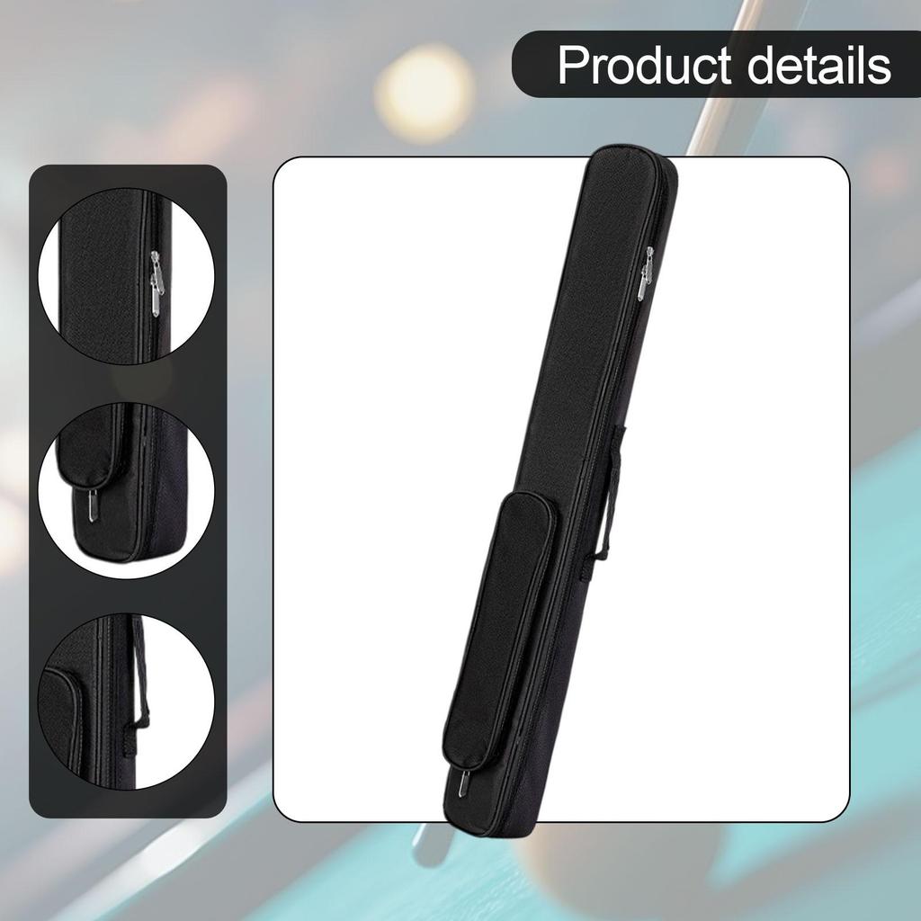 Billiards Pool Cue Case with Handle Storage Pouch for Club Traveling Outdoor black