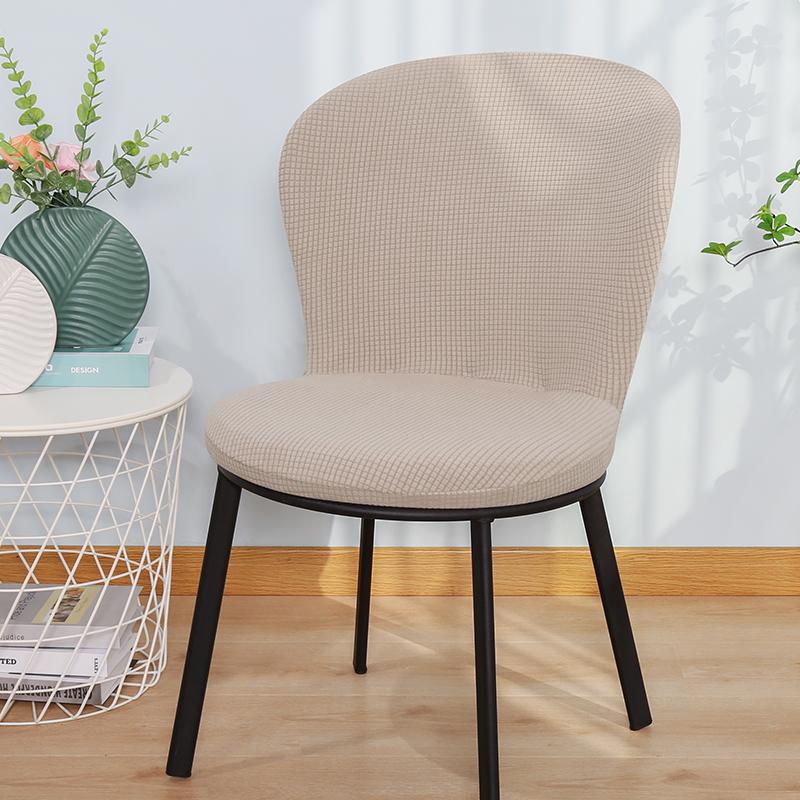 Semi-circular Arc Type Chair Cover Elastic Small Stool Slipcovers Single Low Back Dining Chairs Covers Seat Cover Home Decor