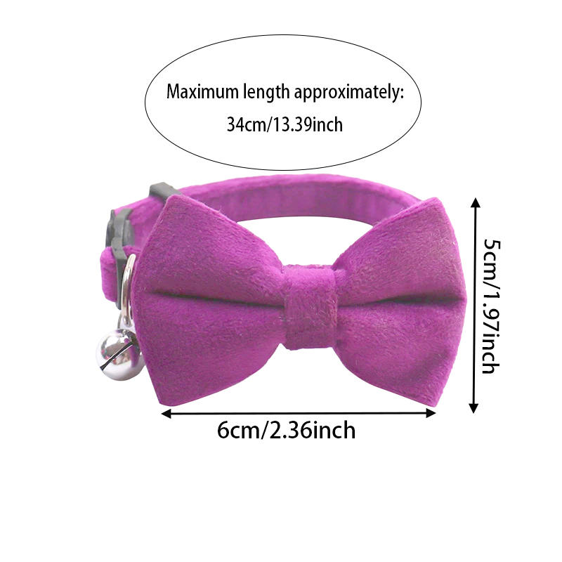 Haustierhalsbänder Neue Haustier Schleife Glocke Halsbänder Niedliche Katzenhalsbänder Haustierbedarf Mehrfarbig Verstellbar Haustiere Anziehwerkzeug Haustierzubehör