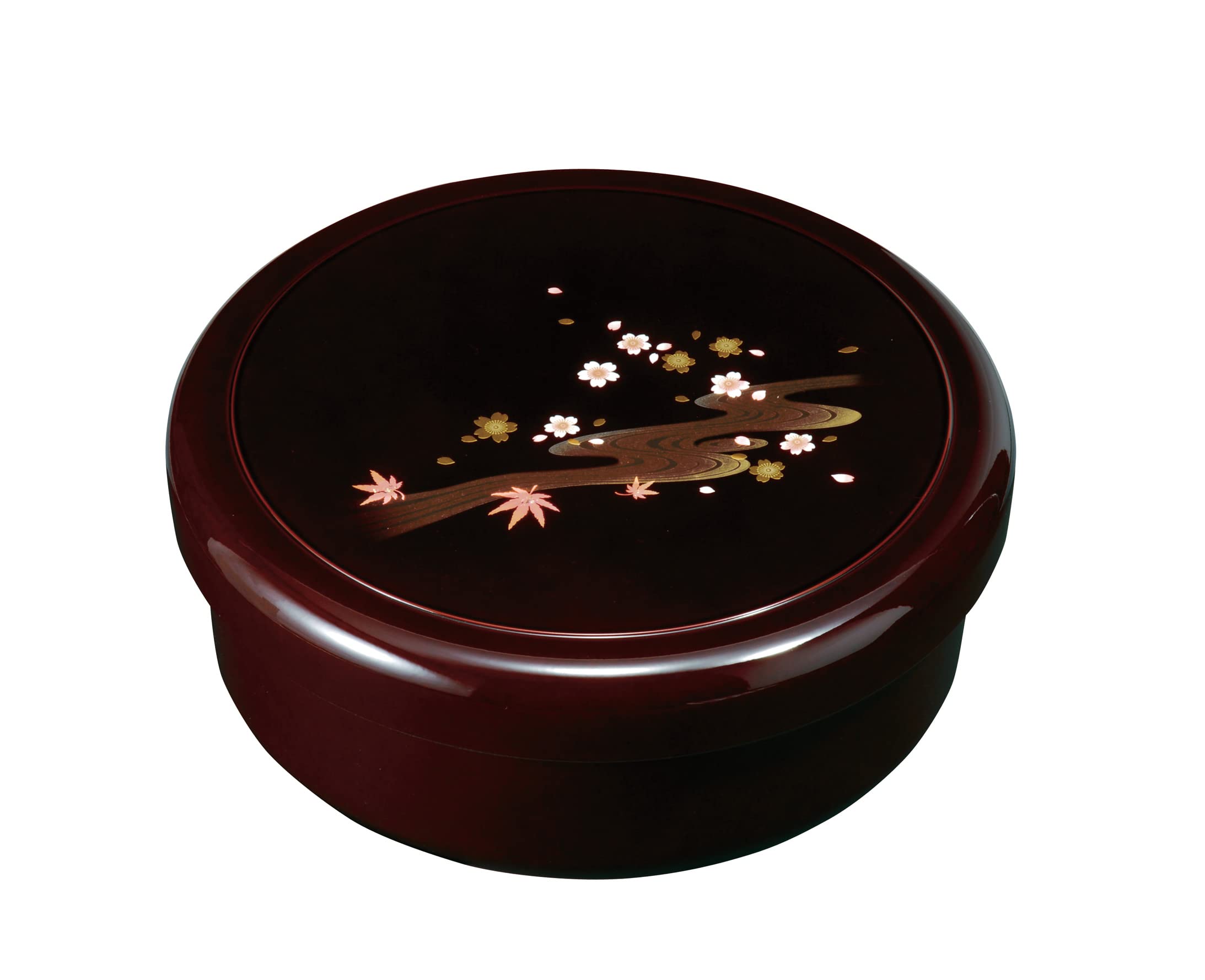 

Kishu Lacquerware Tea Miyabi Shunju Spring and 21558 10.5cm Caddy, Tamuke, (Miyabi Autumn) (Tea Caddy) коричневый