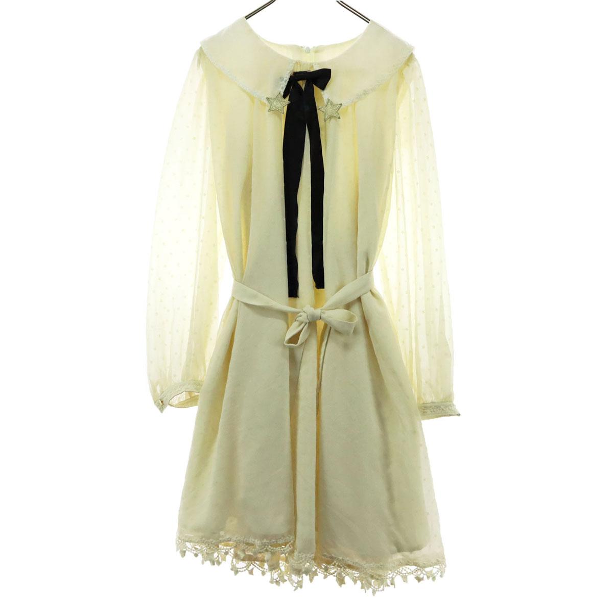 

Платье Angelic Pretty с узором «Звезды», с длинным рукавом, прозрачное, длиной до колена, женское, б/у