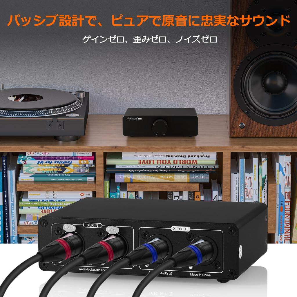 Nobsound HIFI Pasivní ovladač hlasitosti XLR symetrický ALPS Nízký hliník Vhodný pro nahrávací studio Pro audiofily VOL-3 Ovládací prvek Vstup/Výstup, 4-pólový