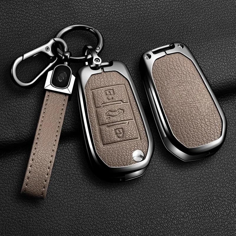 Key Case for Car Car Zinc Alloy Key Case Bag For Peugeot GTLine 207 307 407 208 308 408 508 2008 3008 4008 5008 RCZ Car Key Cha