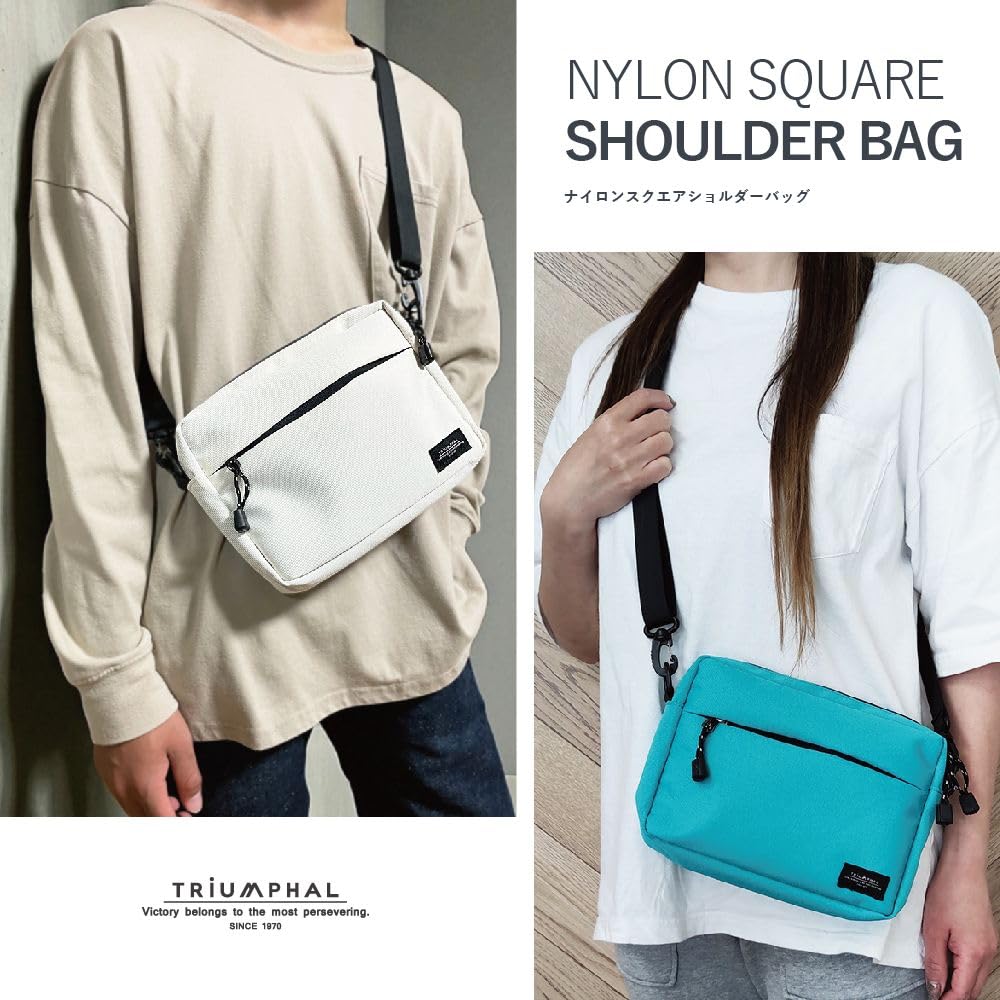 TRIUMPHAL and Nylon Shoulder Turquoise Men's Women's Bag, Crossbody, (tmsd-014f)