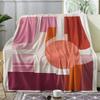 Abstract Color Block Design Digital-printed Polyester Bedroom Velvet Flannel Cover Blanket Fleece Soft Cover Blankets for Beds