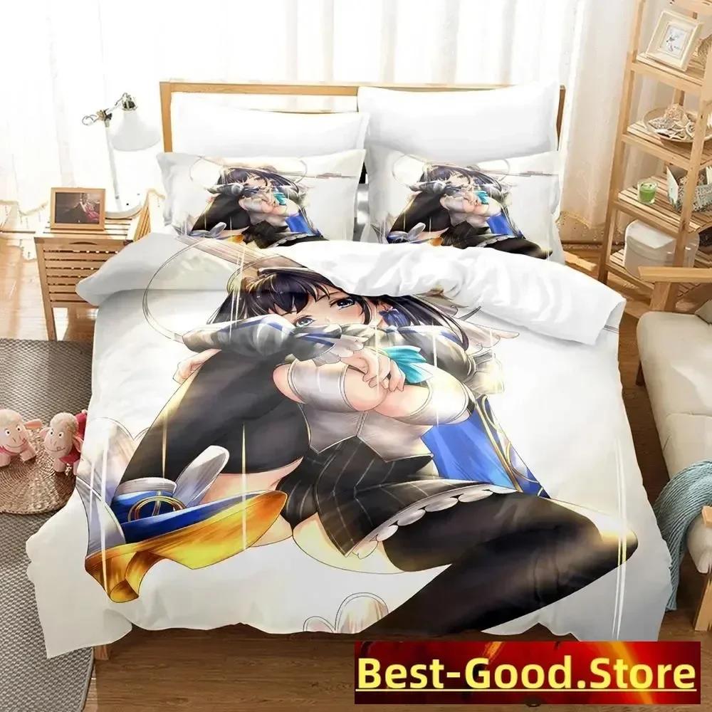 Ouro Kronii Bedding Set Single Twin Full Queen King Size Bed Set Adult Kid Bedroom Duvetcover Sets Anime Parure De Lit Bed