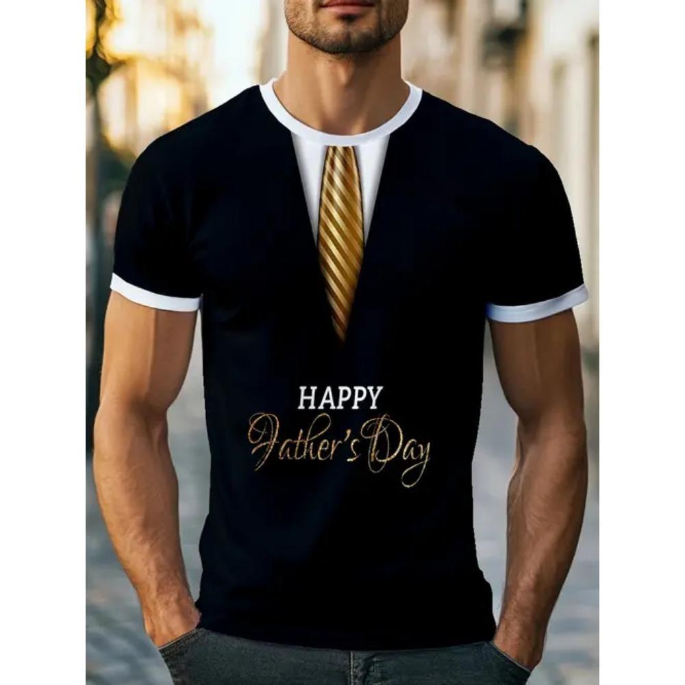 Minimalist Animal 3D Digital Printed Men's Casual and Fashionable Round Neck Short Sleeved T-shirt