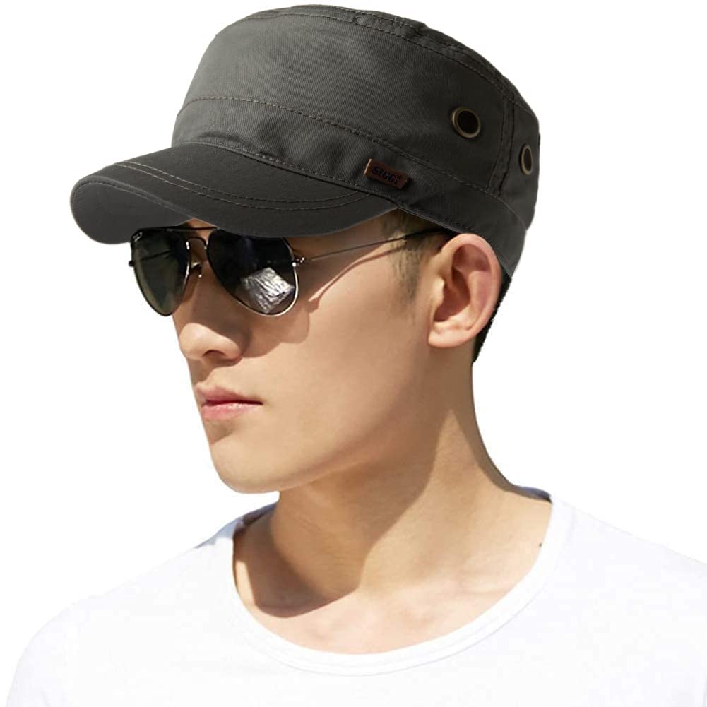 Siggi Work UV Suitable for and Outdoor Activities Dark Men's Cap, Protection, Breathable, Fishing, Mountaineering, Work, Golf, (XL, Gray)