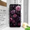 Stylish Black Rose Deep Purple Flower Phone Case for OPPO Realme 14 Pro Plus 13 12 Lite 11 10 9 Pro+ X7 PRO Ultra 5G Soft Cover
