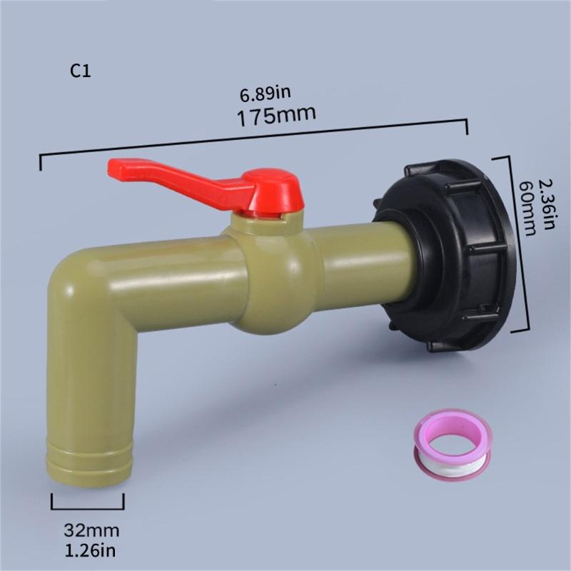 Heavy Duty IBC Tank Connector Reinforced Thread Outlet Tap for IBC Container Water Tank Rain Butt Accessories