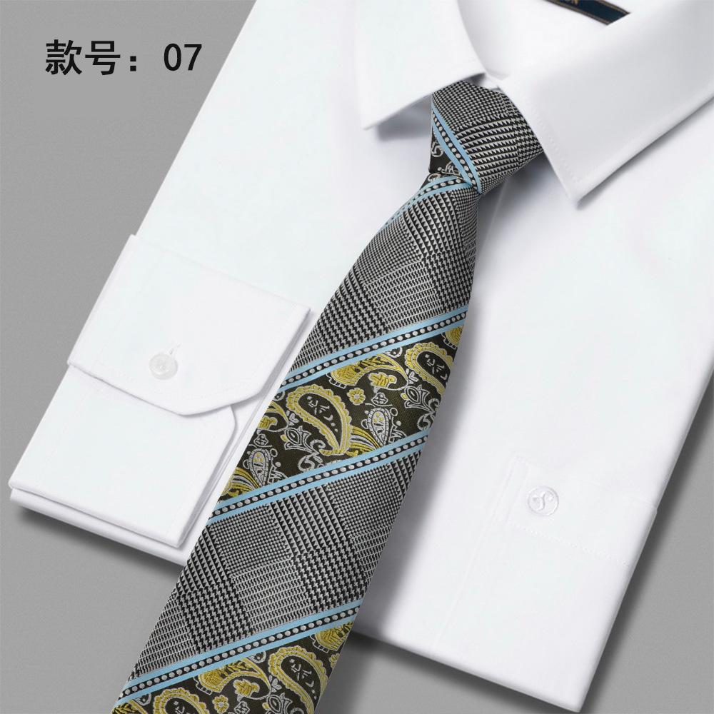 Men'S Tie Polyester Jacquard Embroidered Tie High-End Business Casual Dress Tie