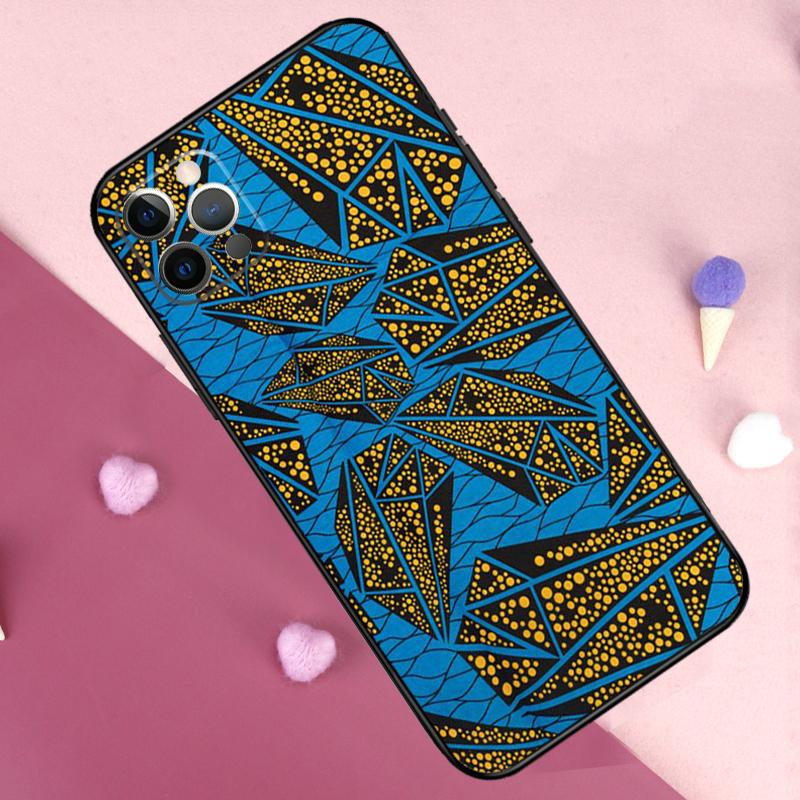 African Fabric Print Phone Case For iPhone 17 Pro Max 17 Air 11 14 15 16 Pro Max Plus 12 13 Mini 16e Back Cover