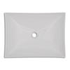 VidaXL Vasque de Salle Bains Céramique Haute Brillance Blanc Lavabo Lave-mains 140700