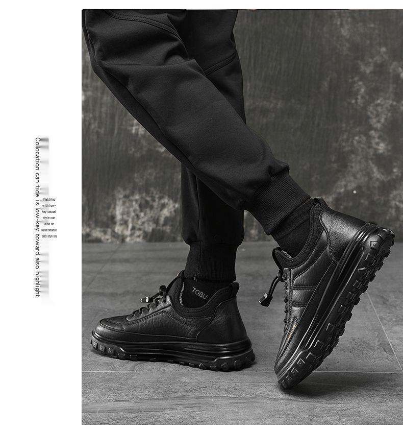 Men's Winter Cotton Snow Boots - Fleece Lined, Thickened & Comfortable Casual Sports Shoes