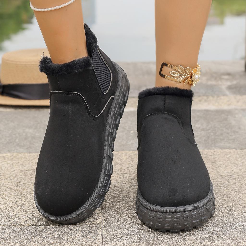 2025 Winter Women Snow Boots Plush Warm Non Slip Waterproof Ladies Flats Sneakers Casual Slip On Female Ankle Boots Botas Mujer