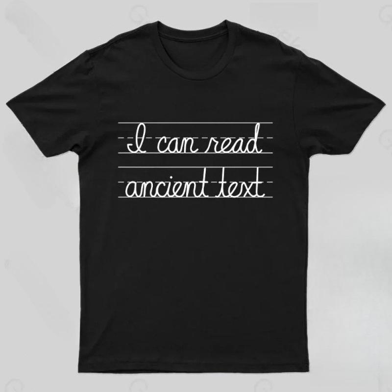 

Ancient Text Geek T-Shirt Printed Men s T-Shirt 100% Cotton Oversized Vintage New Spring/Summer Arrivals Regular Fit Casual 5XL різнокольоровий