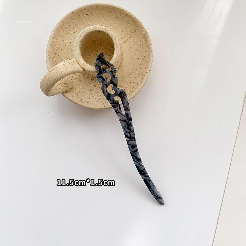 Mode Haarstäbe Haarspangen für Frauen Bunte Marmorstruktur Acetat Haarspange Mädchen Haaraccessoires Haarstäbe Neu