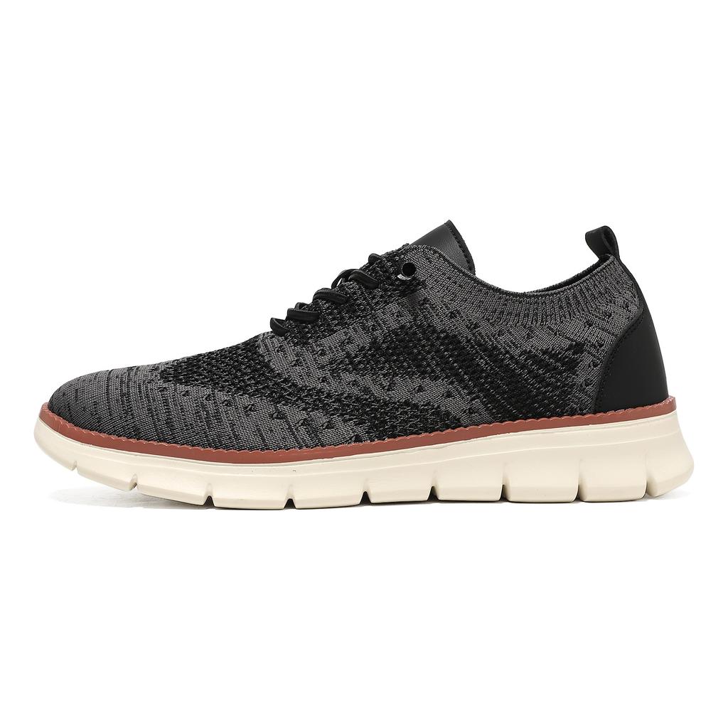 2025 British style men's shoes summer breathable sports shoes fly-woven mesh shoes men's large size 48 size running trendy shoes