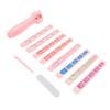 Nail Stamping Machine Set Glitter Stickers Press Nail Sticker Machine Play Toys with 8 Colorful Nail Stickers for Girls