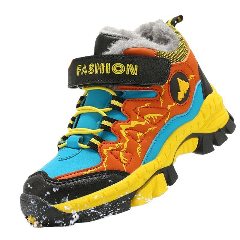 Boys' Non-Slip Winter Hiking Boots - Warm Outdoor Sports Footwear for Kids