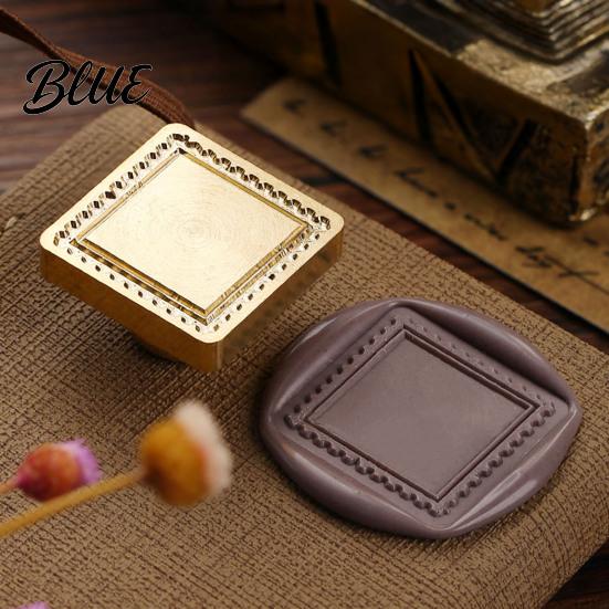 Gift Wrapping Wax Seal Minimalist Frame Stamp Head Solid Brass Engraved Sealing Retro Replacement Heads for Envelope Packaging Journal Card
